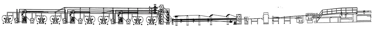 Línea de producción de cartón corrugado de 7 capas